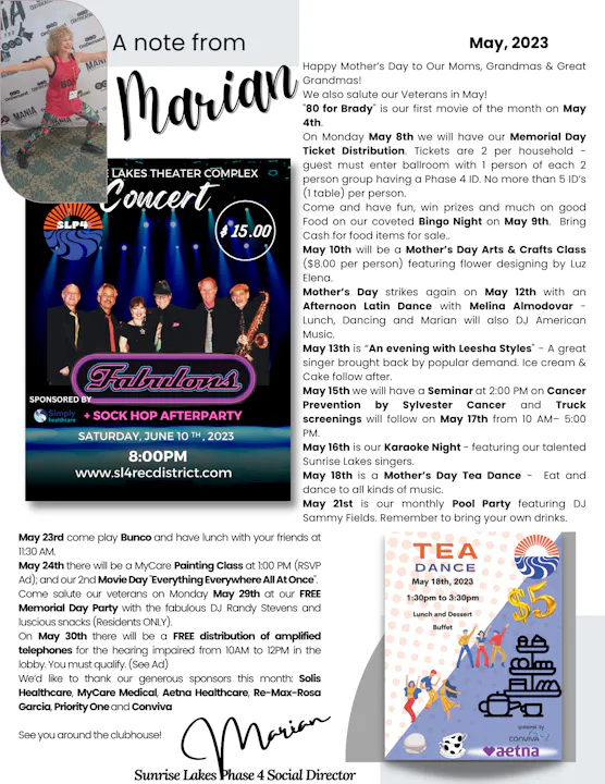 A Note from Marian - May 2023