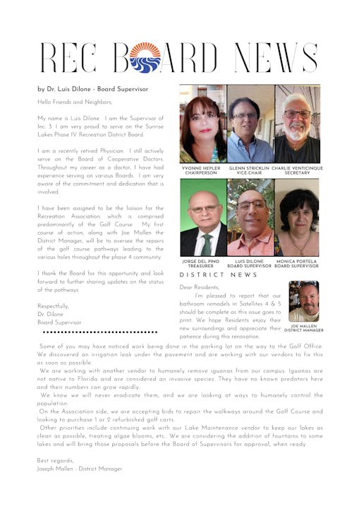 Rec Board News English - May 2023