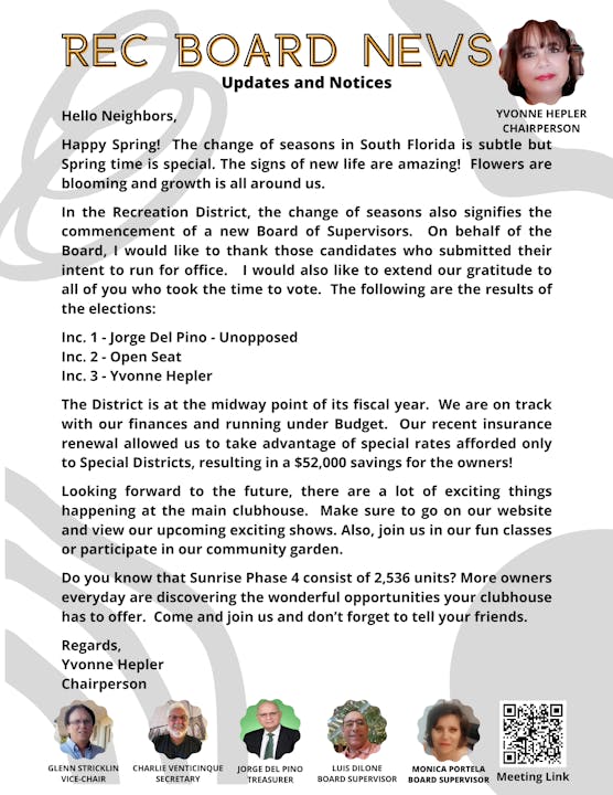 Rec Board News English - April 2023