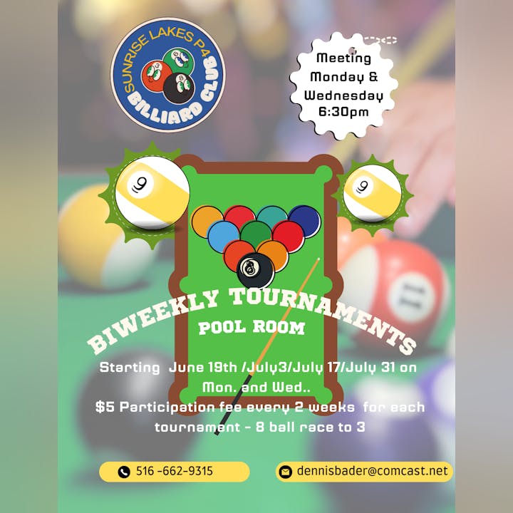 Billiard Tournament July 2023