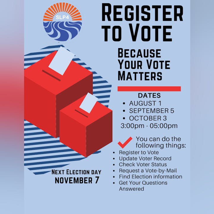 Register to Vote - Sept 5 3pm to 5pm