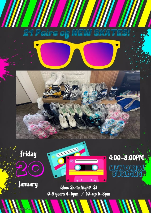 May contain: advertisement, poster, sunglasses, accessories, and purple