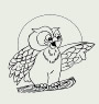 image of owl silhouetted by the moon