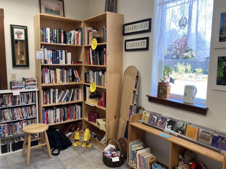 May contain: furniture, shelf, bookcase, indoors, and room
