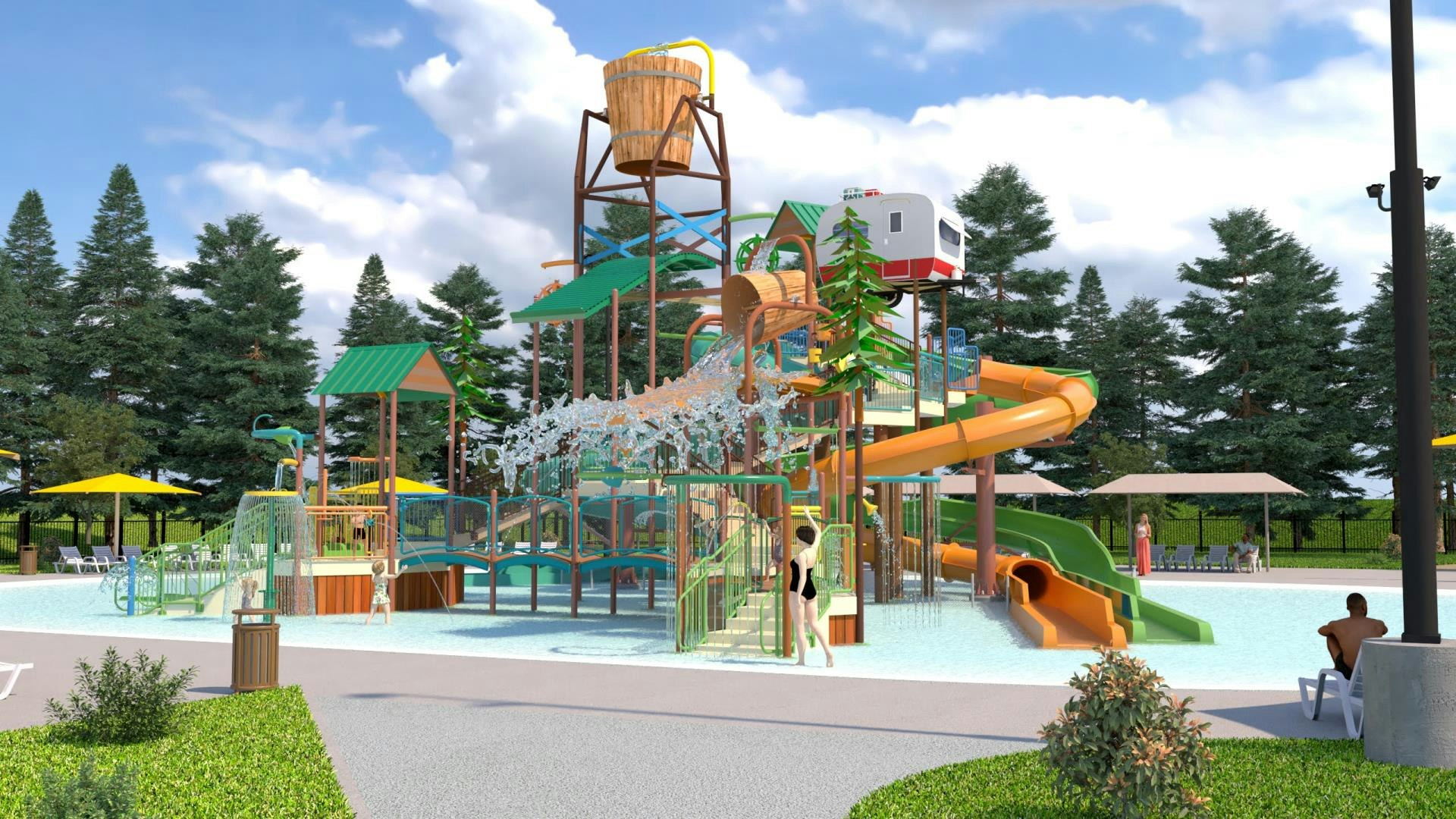 May contain: outdoor play area, outdoors, play area, grass, nature, park, plant, and person
