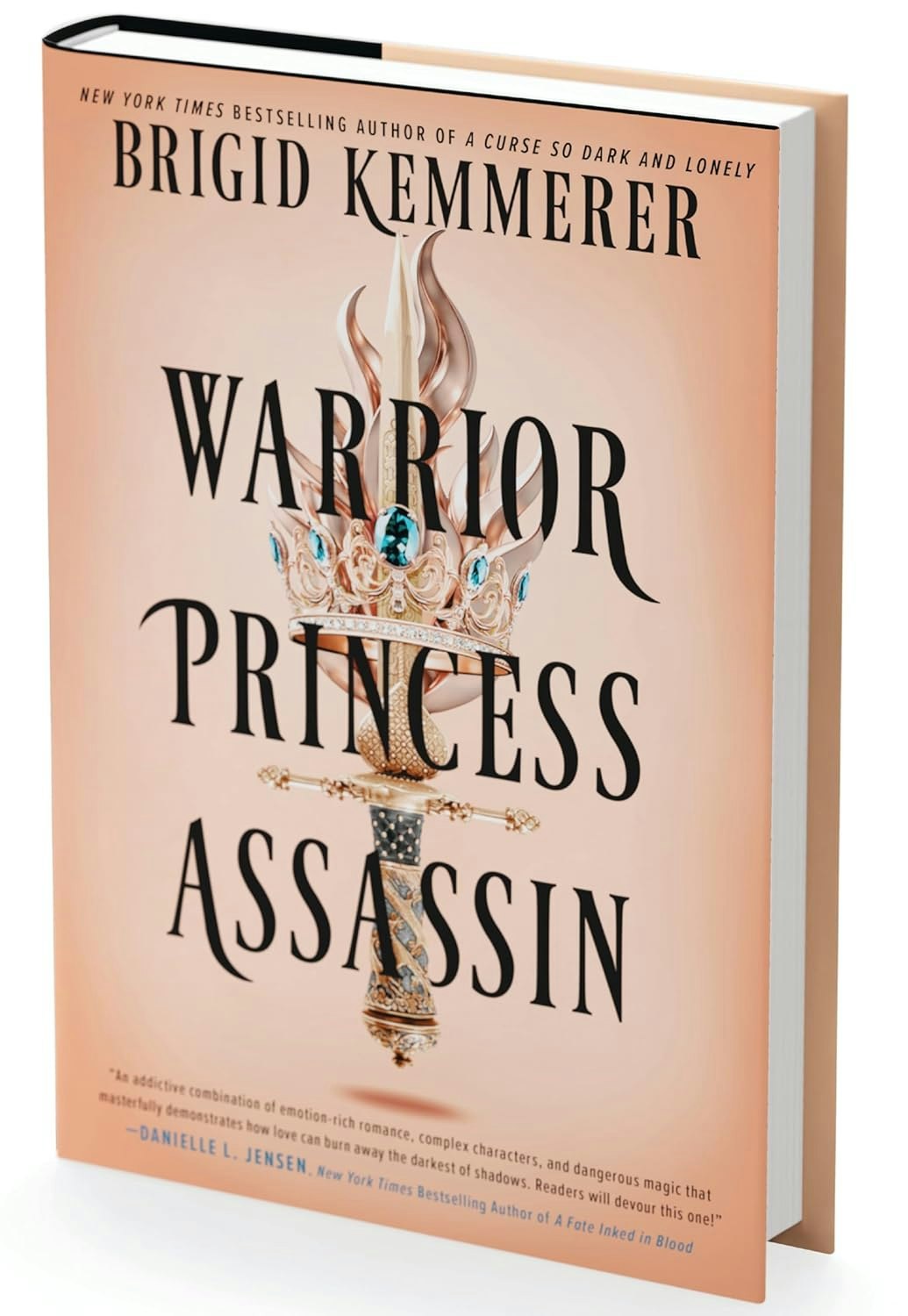 Book cover of "Warrior Princess Assassin" by Brigid Kemmerer, featuring a jeweled crown and sword illustration.