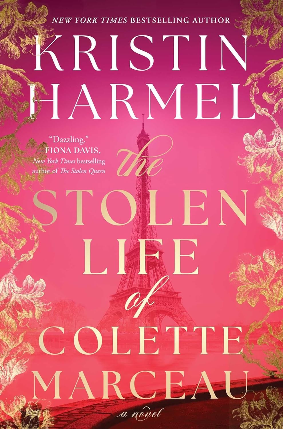 Book cover for "The Stolen Life of Colette Marceau" by Kristin Harmel, featuring the Eiffel Tower.