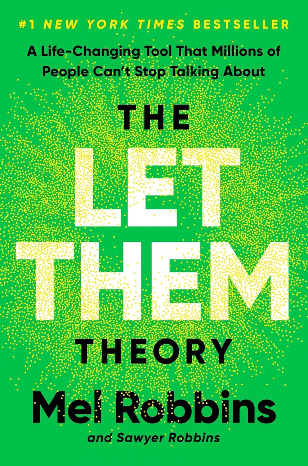 The image features the book "The Let Them Theory" by Mel Robbins, promoting it as a life-changing bestseller.