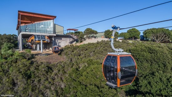 gondola heading to the building