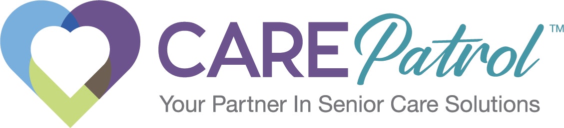 A logo with a heart graphic incorporating "CAREPatrol" and the tagline "Your Partner In Senior Care Solutions."