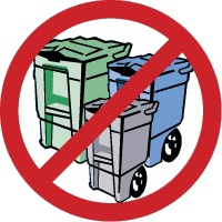 no trash bin graphic