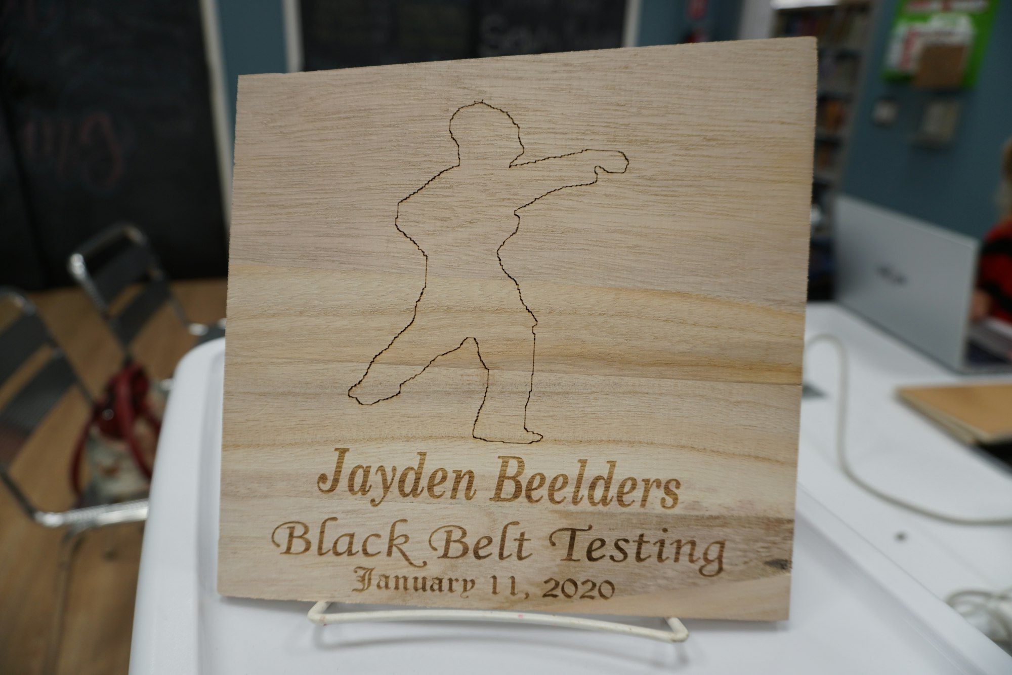 May contain: plywood, wood, hardwood, and person
