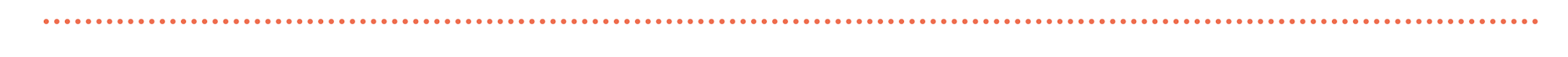 A horizontal line of red dots against a white background.