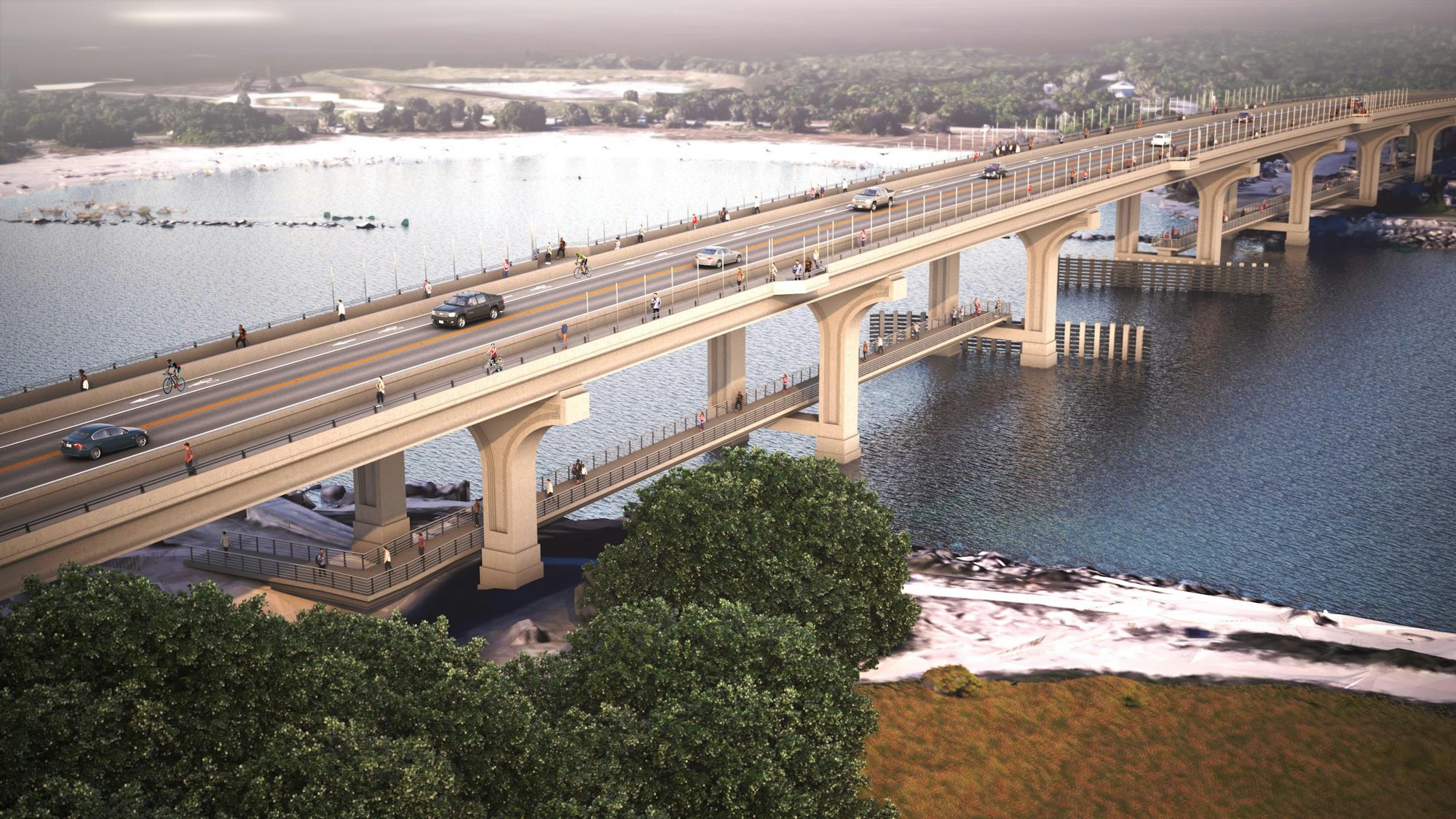 May contain: road, freeway, bridge, building, and overpass