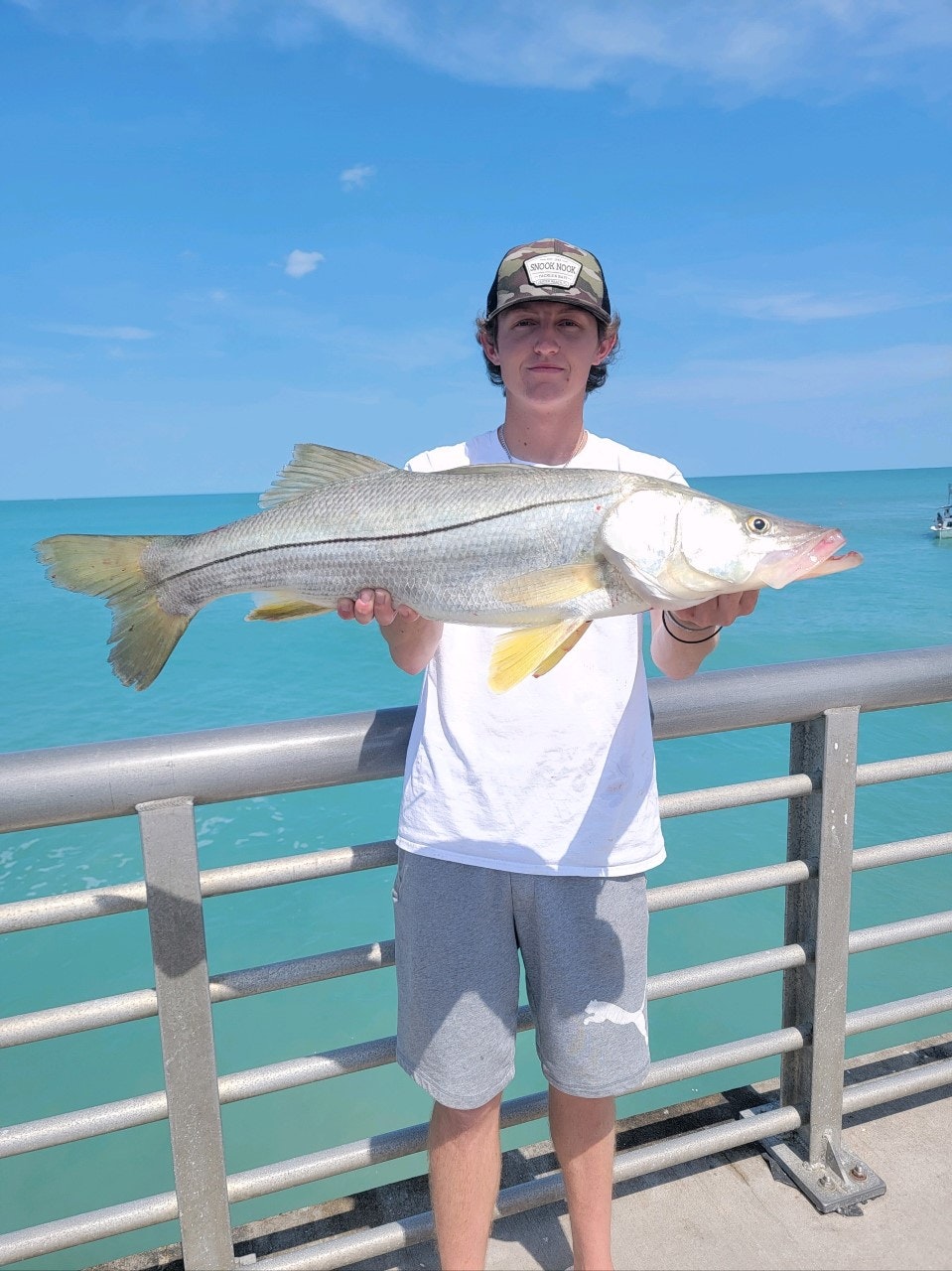 May contain: animal, fish, sea life, clothing, shorts, face, head, person, photography, portrait, water, and waterfront