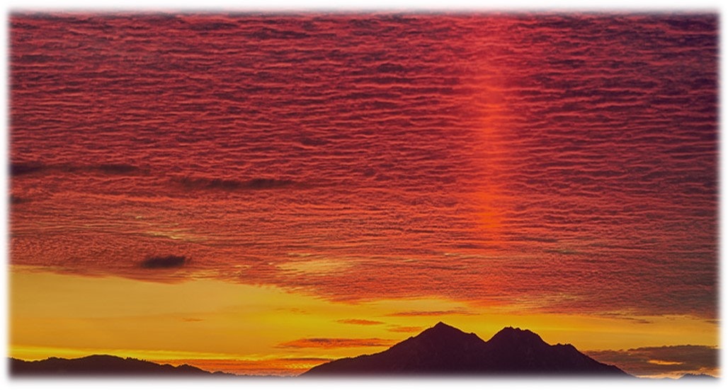 May contain: nature, outdoors, sky, sunrise, sunset, red sky, dawn, and dusk