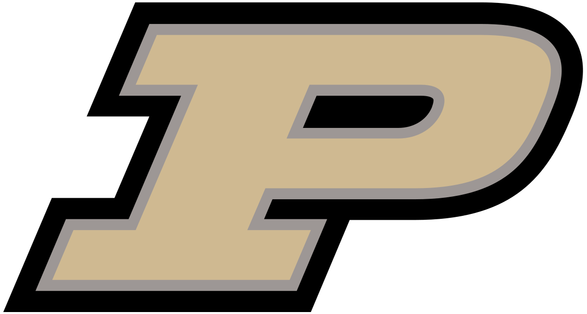 A stylized, block-letter "P" in gold with a black and grey outline on a black background.