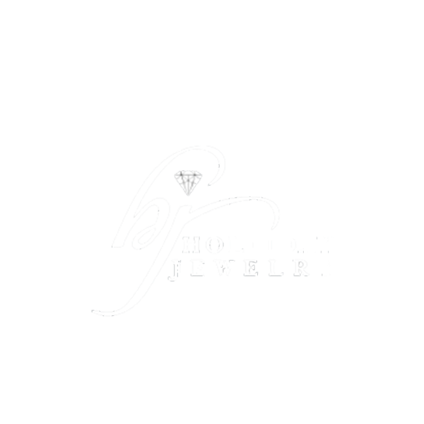 Logo with stylized initials and a diamond, reads "Holliday Jewelry."