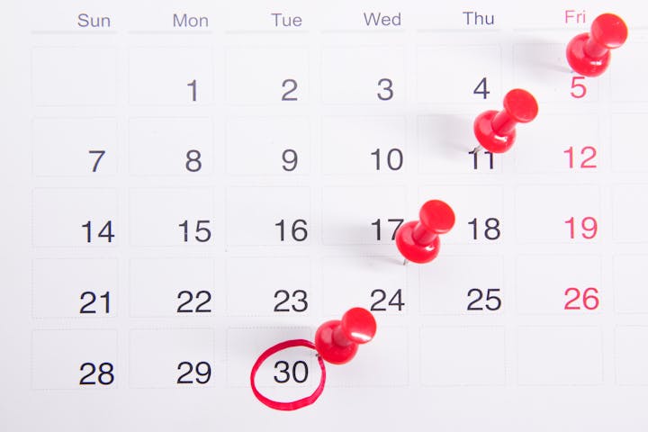 May contain: text and calendar