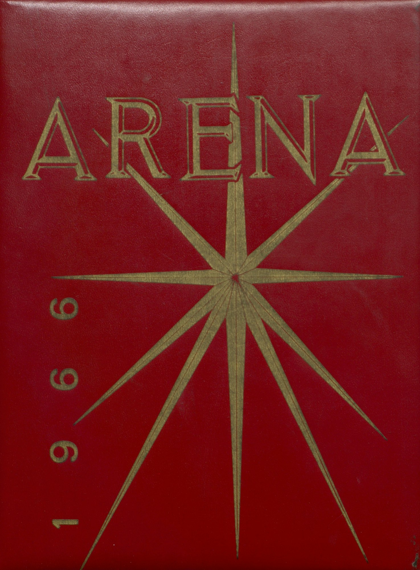 A red cover with the word "ARENA," a star design, and the year "1966" written vertically.