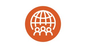 icon of people in front of a globe