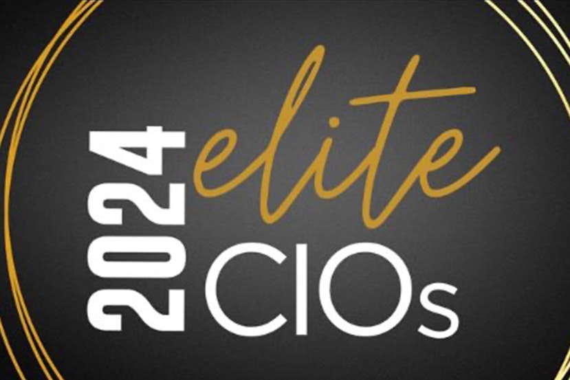A graphic with text "2024 elite CIOs" with a stylish design.