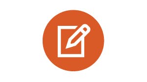 icon of a pencil and paper