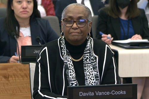 Davita Vance Cooks at the January 2024 Teachers' Retirement Board meeting