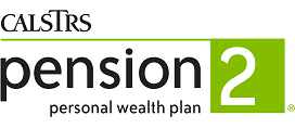 Green CalSTRS Pension2 logo. Personal wealth plan.