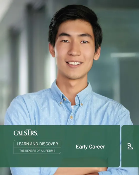 A young man smiling, overlaid with the publication title, Early Career.
