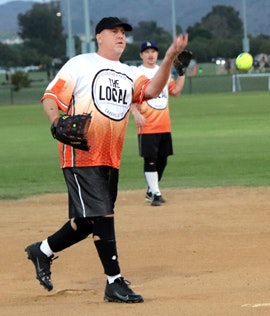 May contain: person, human, clothing, baseball, sports, team sport, softball, glove, team, sport, apparel, people, baseball glove, athlete, and ballplayer