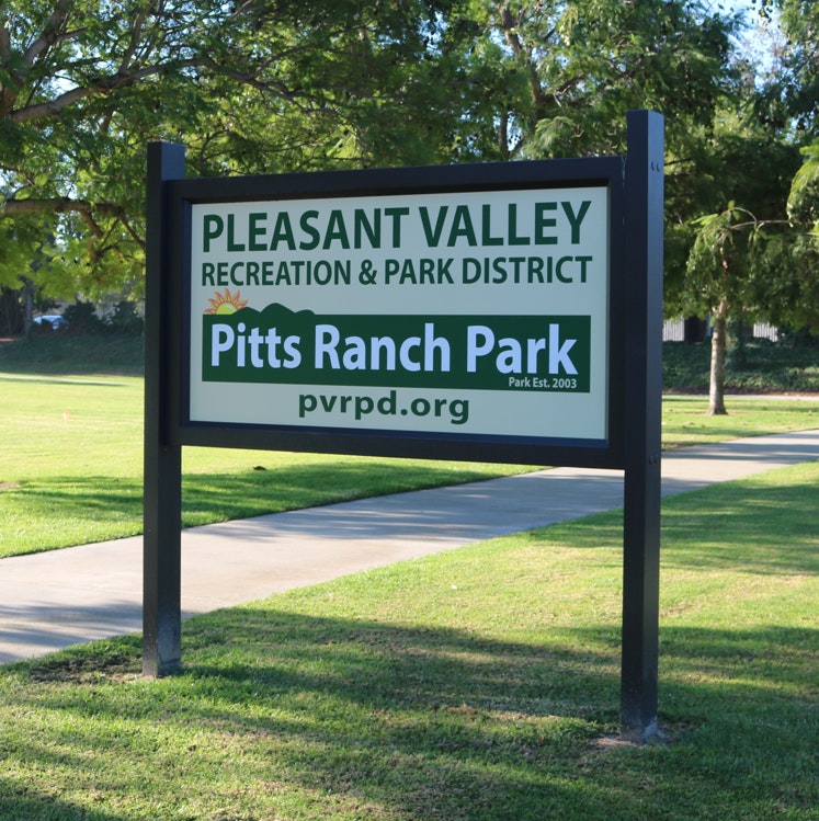 Pitts Ranch Park sign