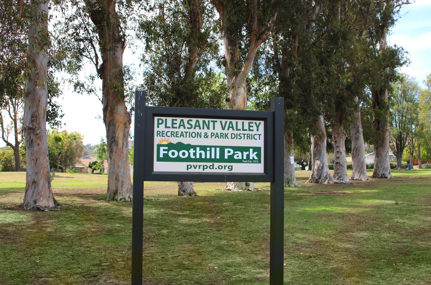 Foothill Park sign