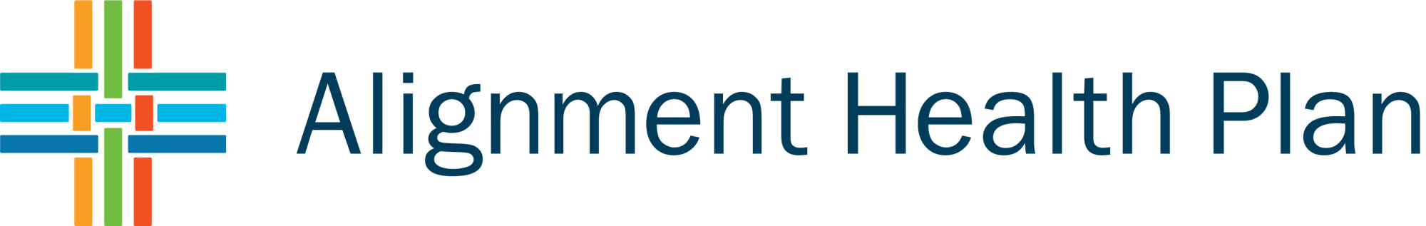 Logo of "Alignment Health Plan" with a colorful geometric design.