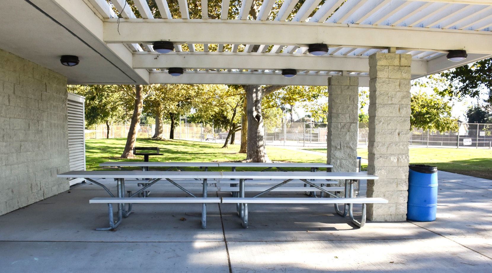 May contain: bench, furniture, porch, patio, and pergola