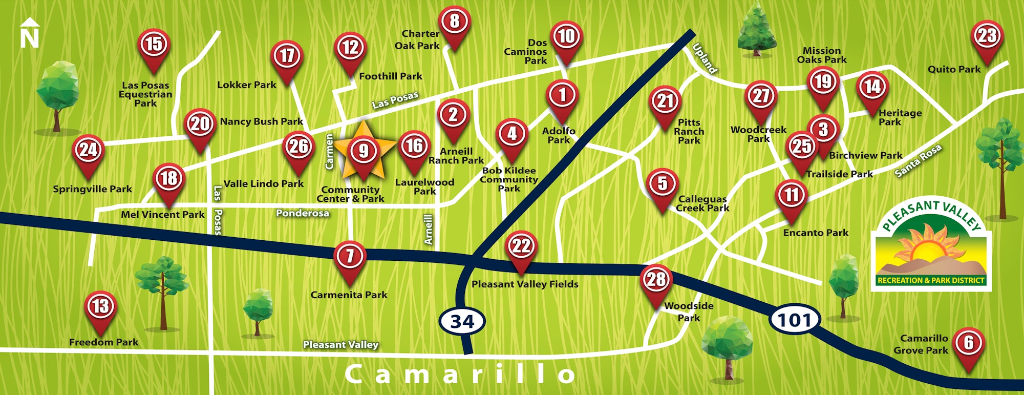 parks and facilities map
