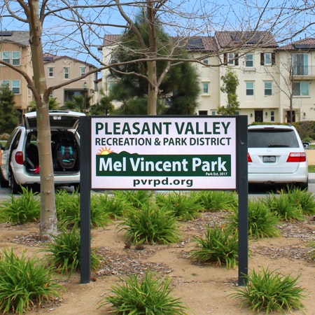 Mel Vincent Park sign