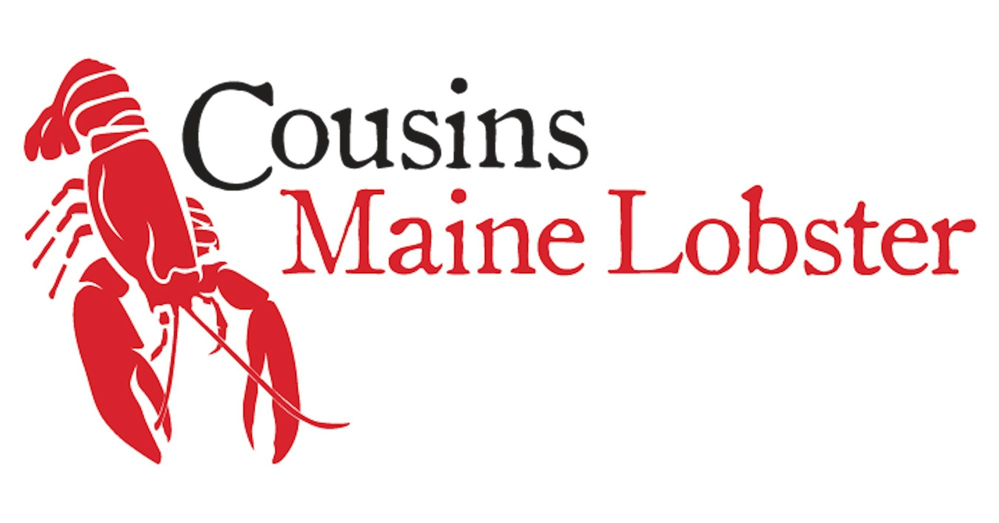 The image features the logo for "Cousins Maine Lobster," showcasing a lobster graphic and the brand name in bold text.