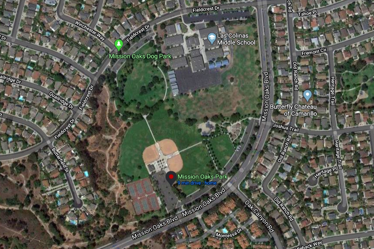 Mission Oaks Park map