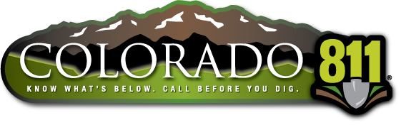 Logo with mountains, "COLORADO 811 - Know what's below, call before you dig."
