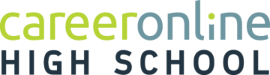 The image features the logo of "Career Online High School," indicating an online educational program for high school completion.