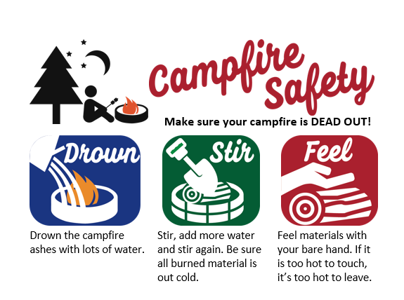 May contain: text and label for campfire safety