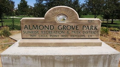 Almond Grove Park Sign
