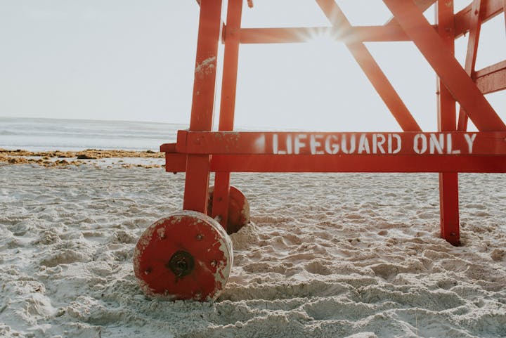Lifeguard Chair on sand