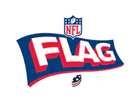 The image features the NFL Flag logo, which represents flag football associated with the National Football League.
