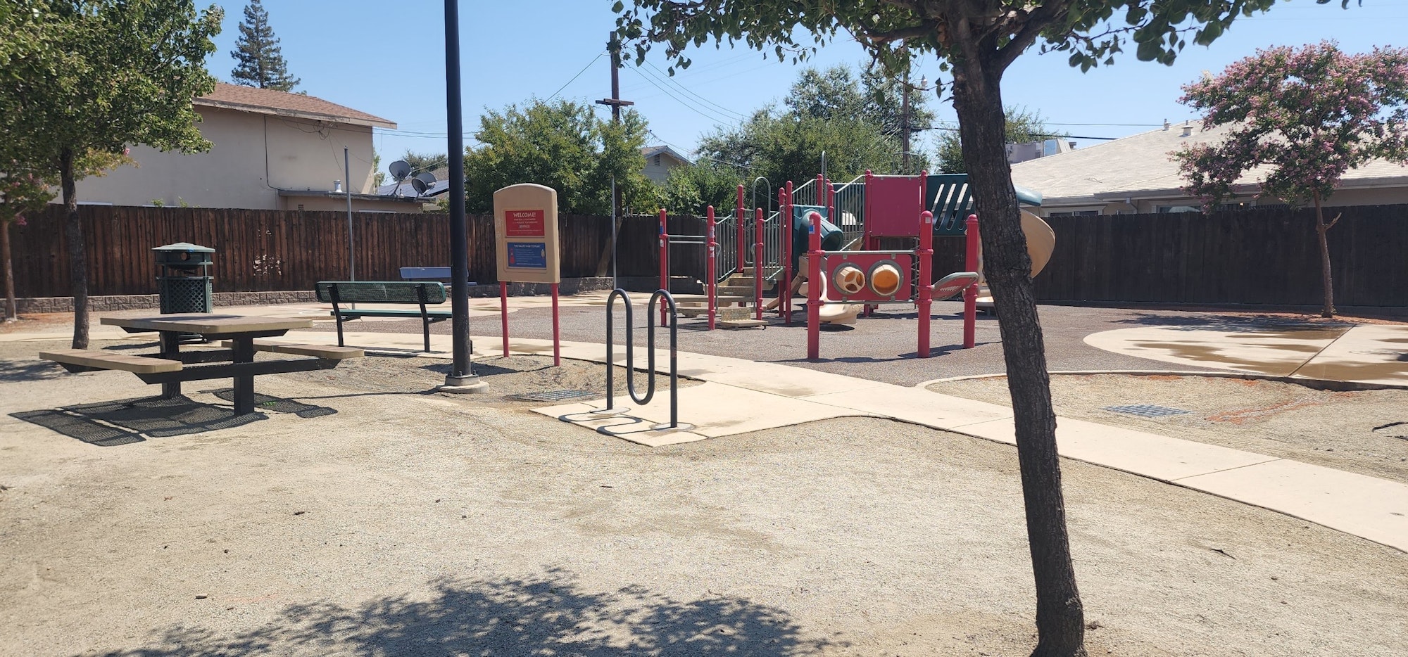 May contain: bench, furniture, play area, and playground