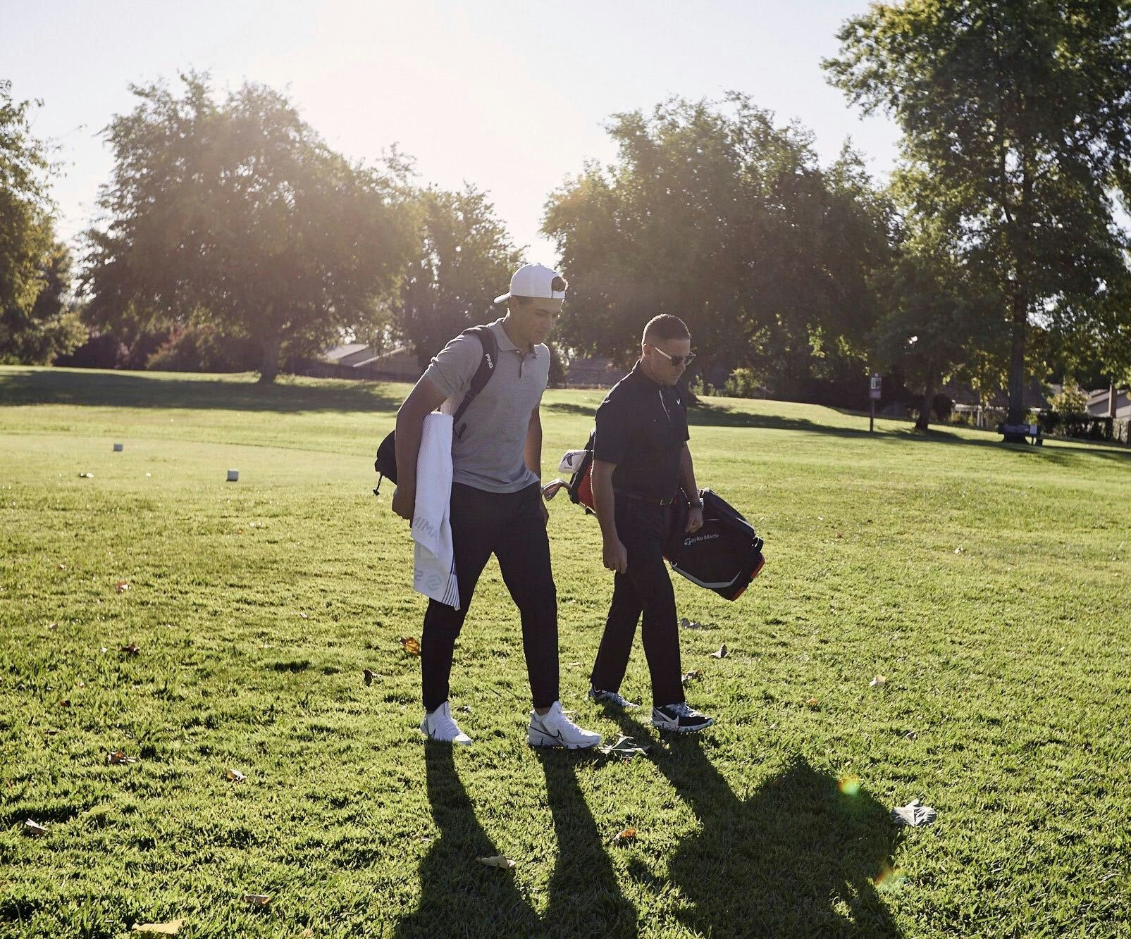 Cameron Champ and Sean Foley at Foothill Golf Course