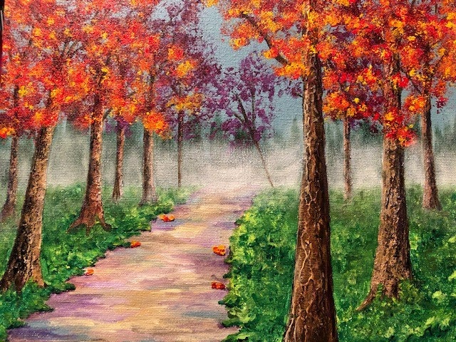 May contain: plant, tree, leaf, maple, vegetation, and path