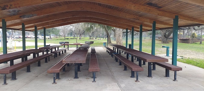 May contain: architecture, building, outdoors, shelter, wood, bench, and furniture