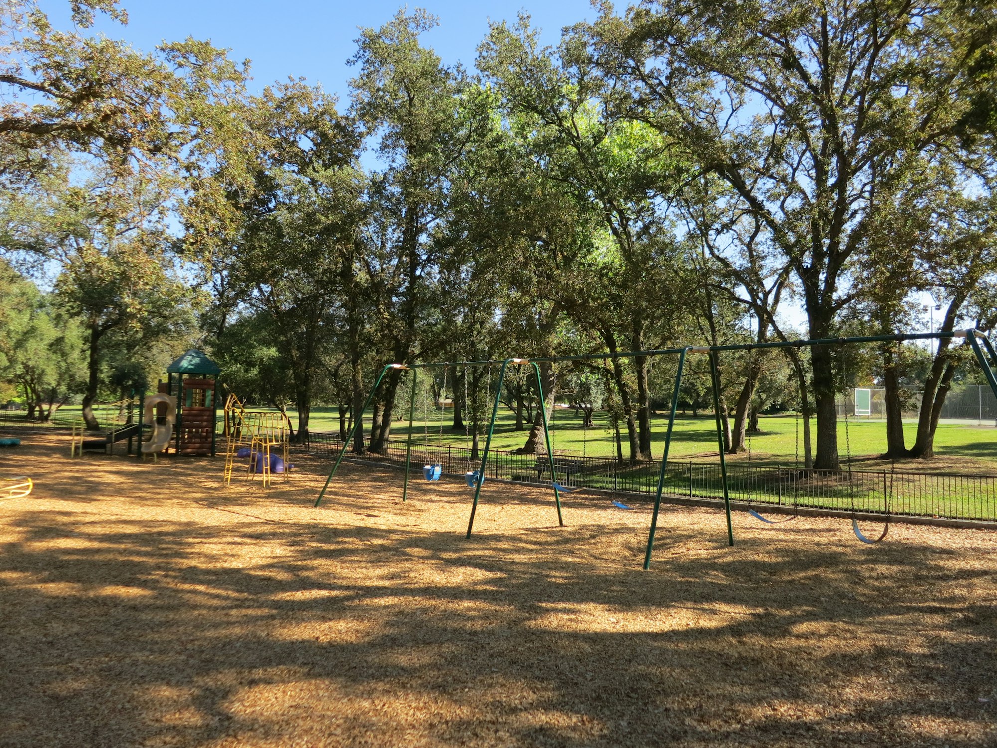 May contain: playground, play area, grass, and plant